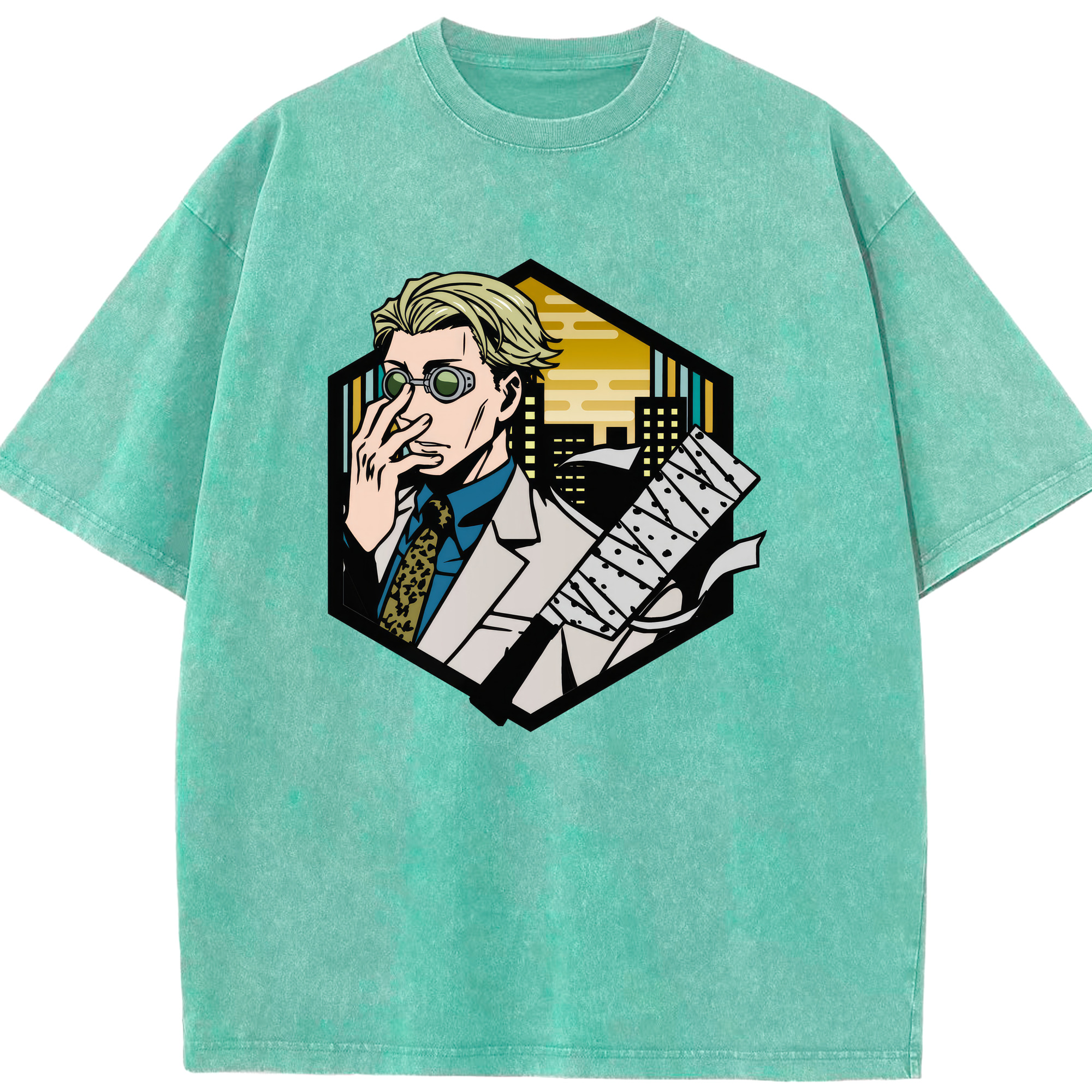 （画像用） 呪術廻戦 Jujutsu Kaisen 綿100% ヴィンテージ風 半袖Tシャツ（フロントプリント）
